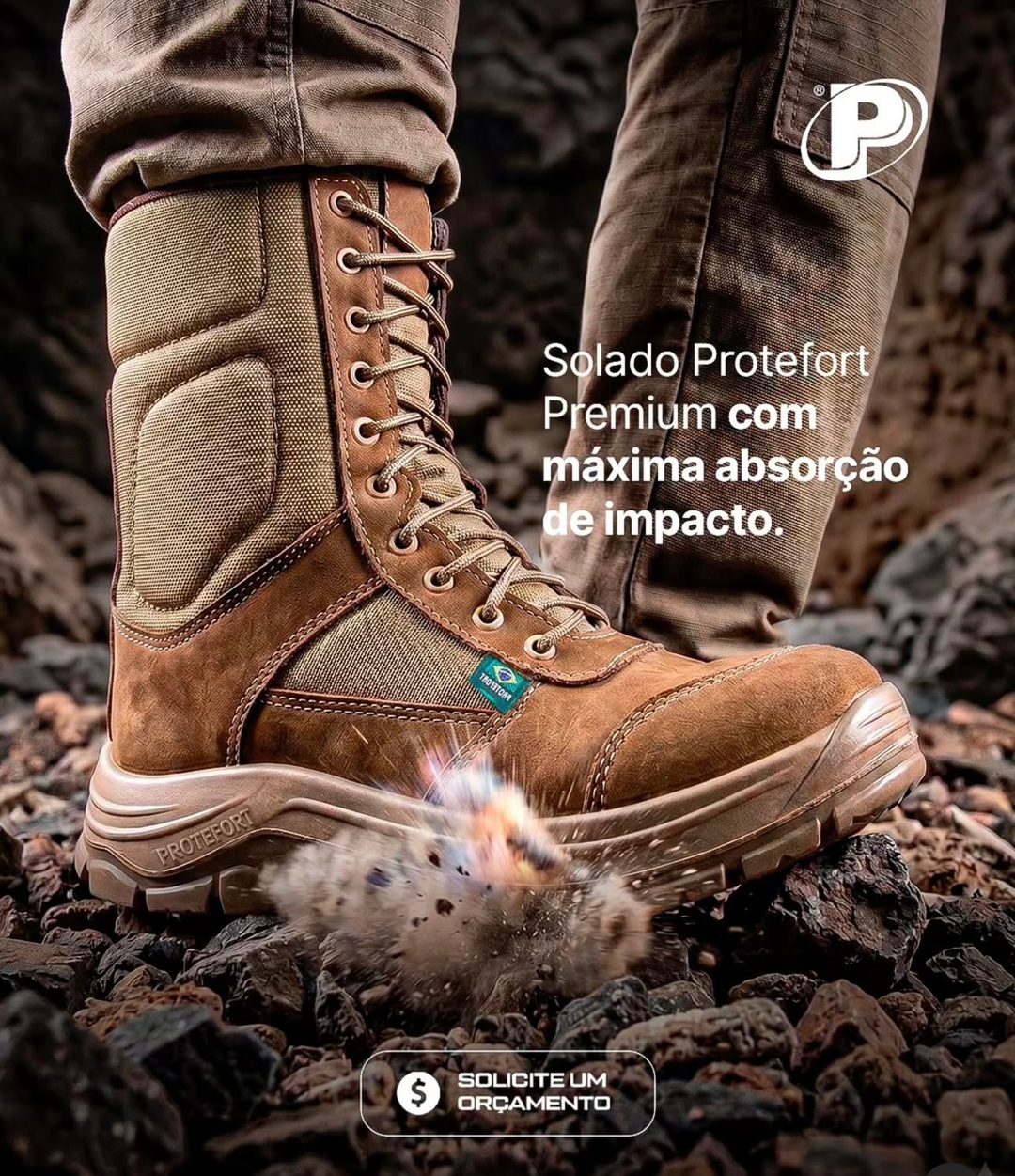 Solado Protefort Premium de alta absorção de impacto